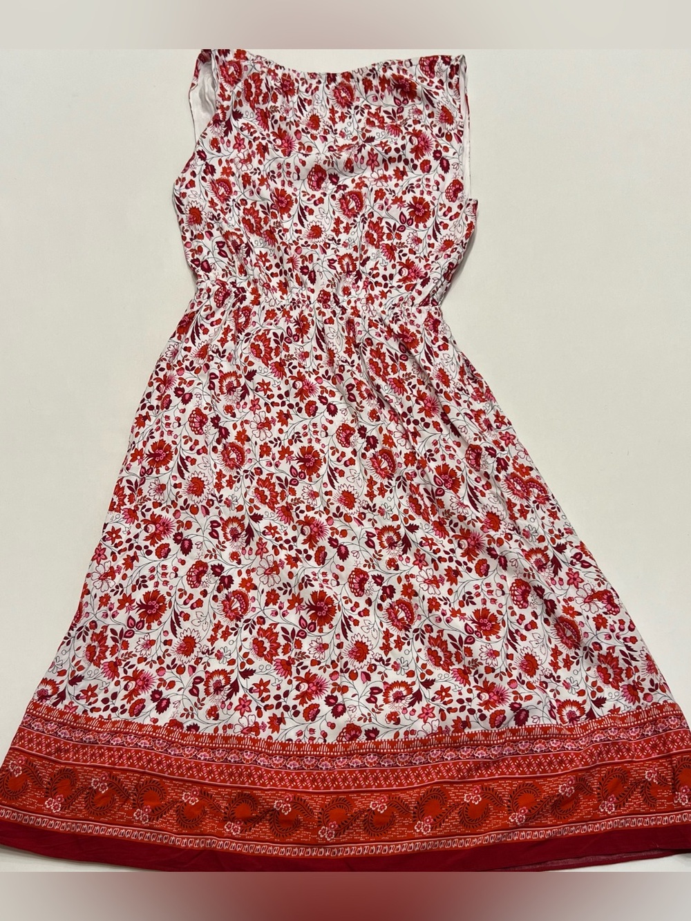 Ann Taylor Factory Boho A Line Dress Sz XS Floral Paisley Sleeveless Summer - Picture 3 of 8